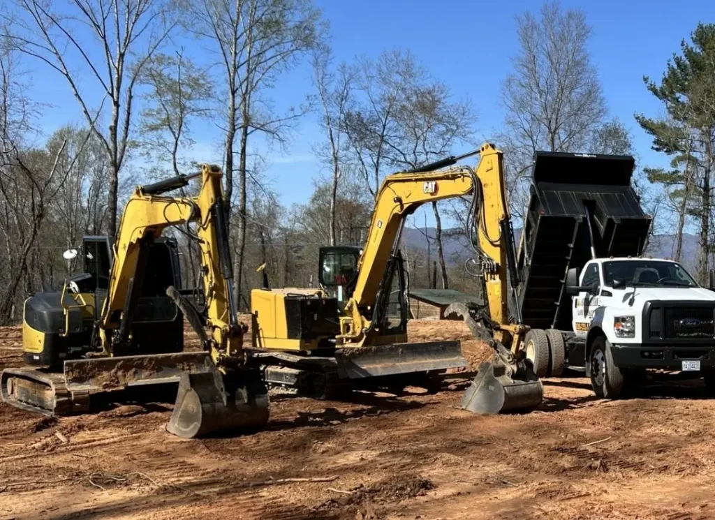 CAT excavators dump truck