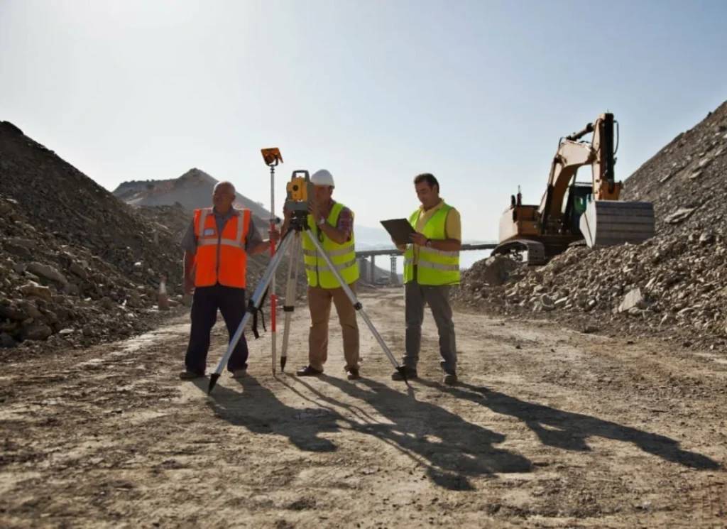 Surveying building site levels